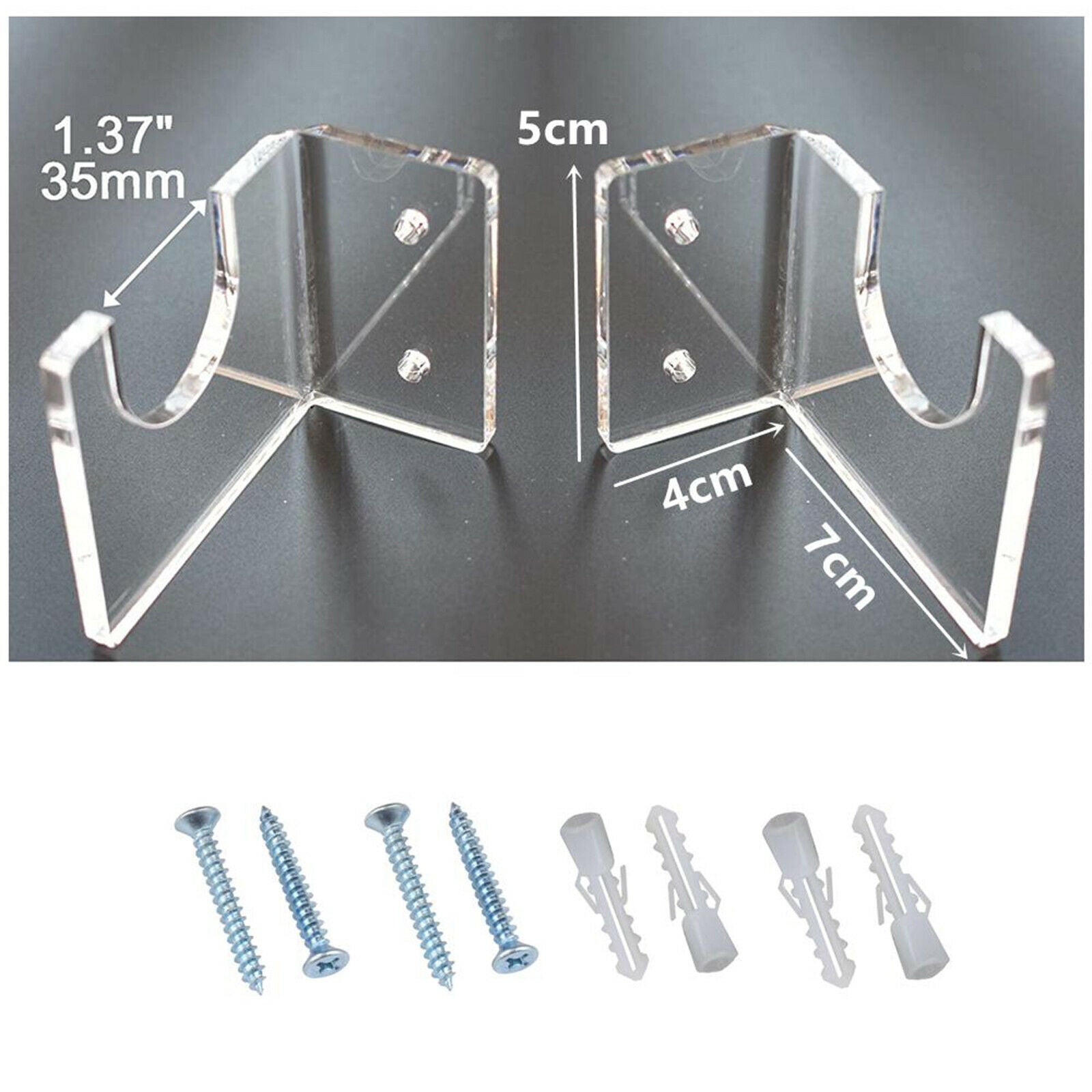 Fishing Rod Holder Wall Mounted Rack Support Clear Display for Boat Garage