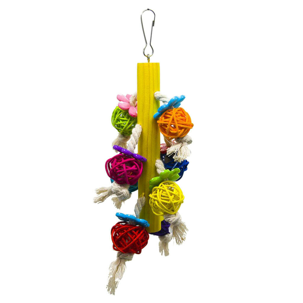 Parrots Chew Toys Birds Rattan Ball Toys For Medium Bird Finches Cockatoo