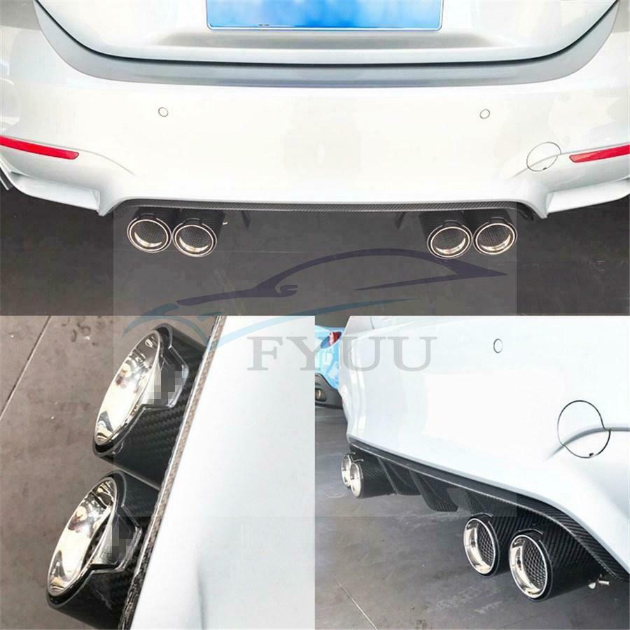 1 Pcs Matte Real Carbon Fiber Exhaust Tip Pipe For BMW M Performance 63 / 93mm