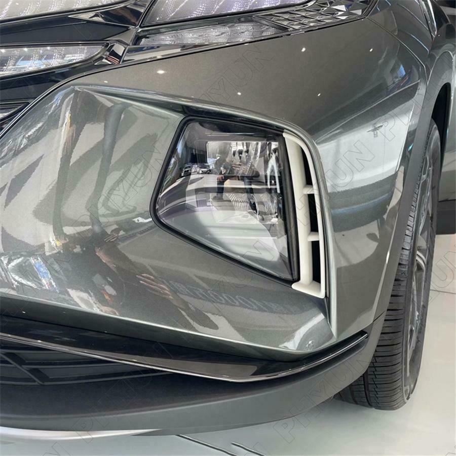 For 2021 Hyundai Tucson Chrome Front Fog Light Cover Bumper Trims Accessory 2x