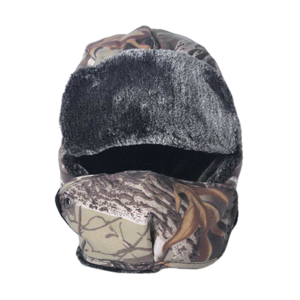 Winter Warm Cotton Hat Outdoor Thick Earflaps for Skiing Fishing Climbing
