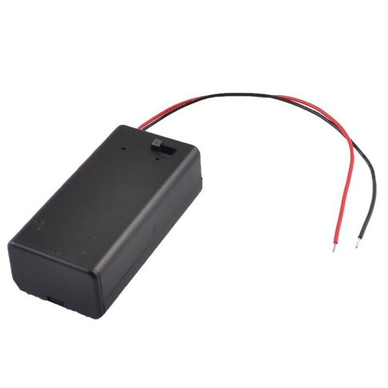 Black Plastic Storage Pair SBH-9V Batteries Switch Battery Holder Case Box C9X9