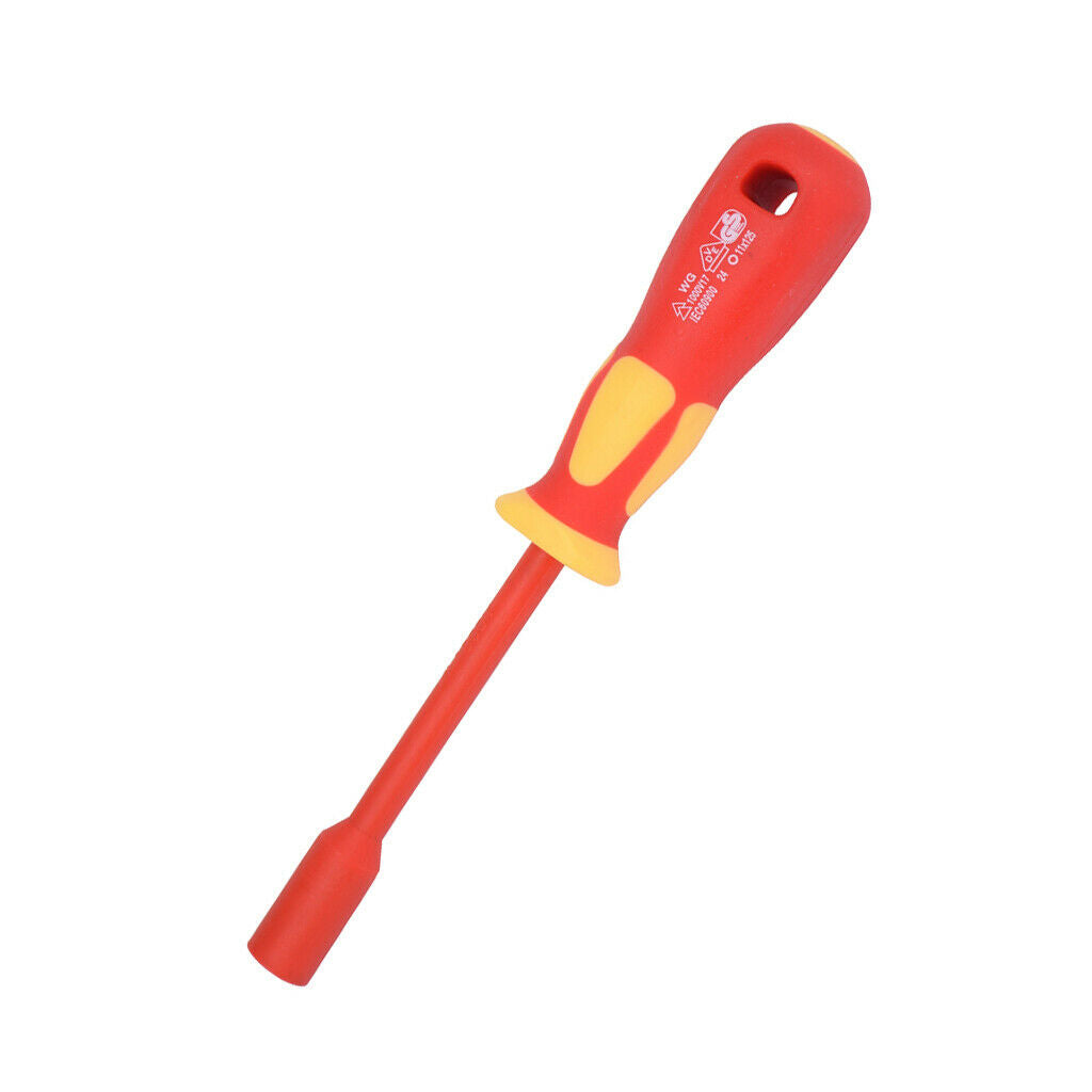 Insulated Nut Driver Electric 1000V 4mm-13mm Hex Screwdriver 8mm x 125mm
