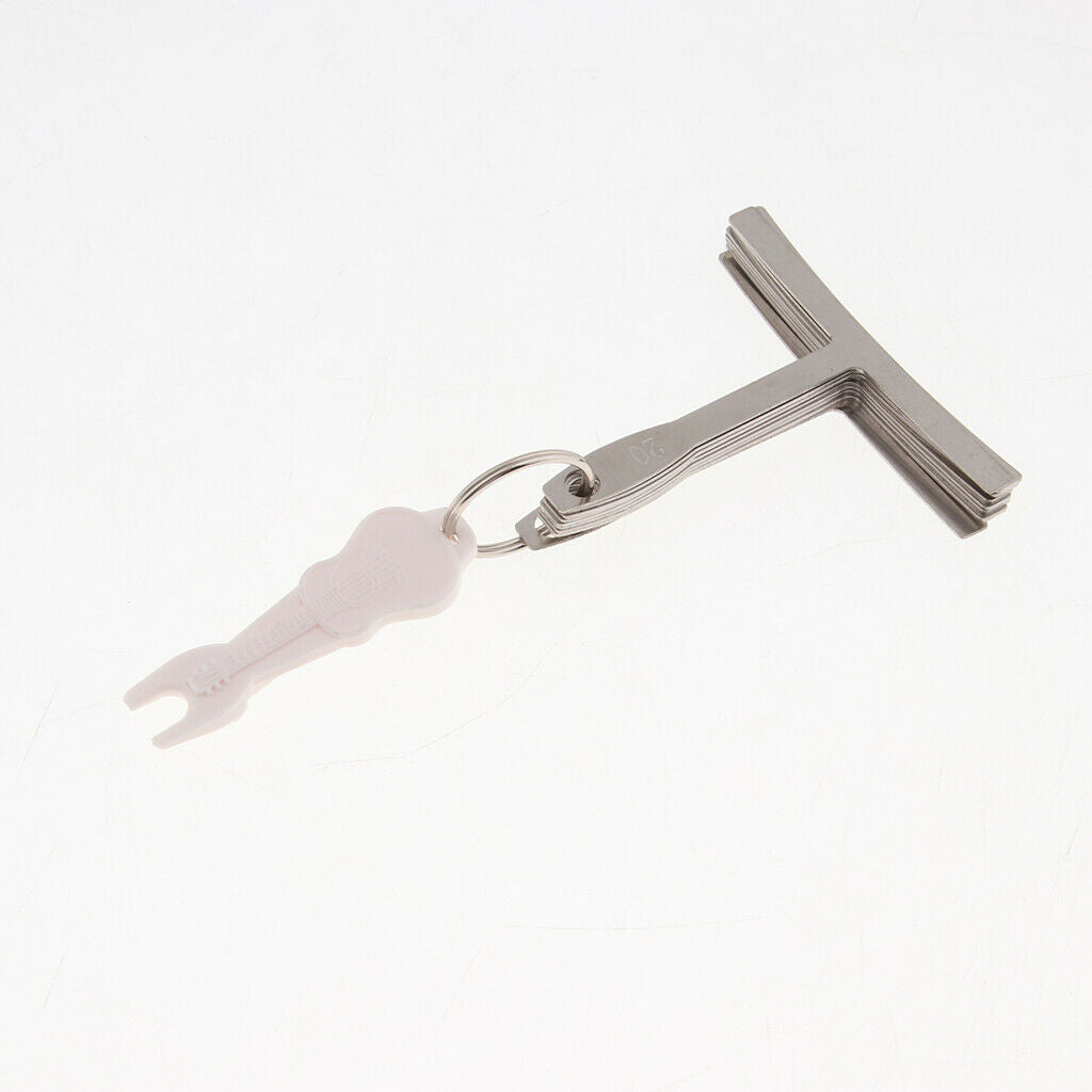 Set of 9 Guitar Fretboard Radius Gauge, Pin Puller for Guitar Measuring Tool