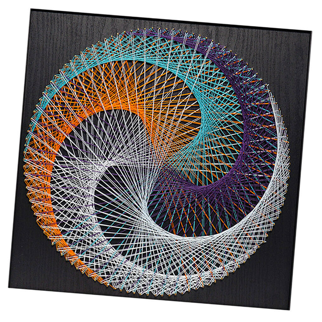 String Craft Geometry D String Art Kits DIY Home Decor for Adults 40x40cm