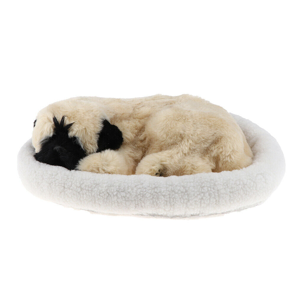 Simulation Dog with Breath Stuffed Animal Ornament Home Decor Pug