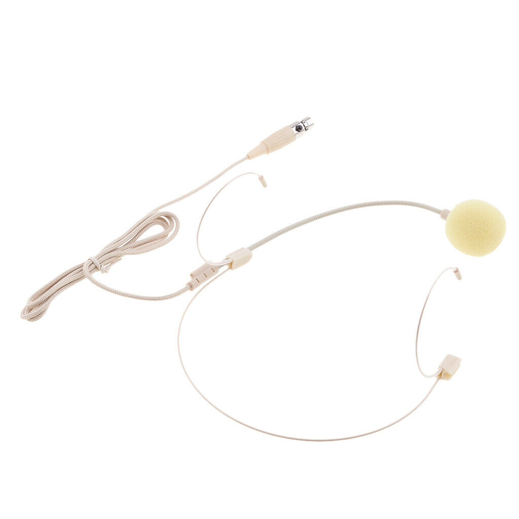Double Earhook Wired Telescopic Headworn Condenser Microphone XLR 3Pin