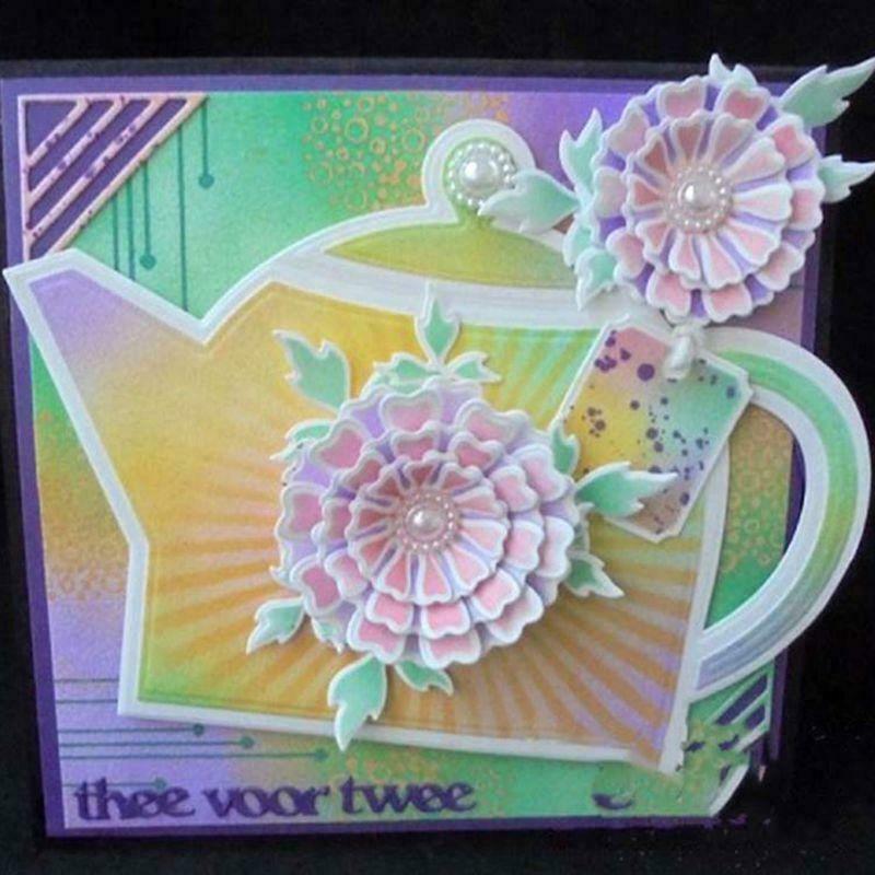 Tea Kettle DIY Metal Cutting Dies Stencil Scrapbooking Die Cuts Paper Card Decor