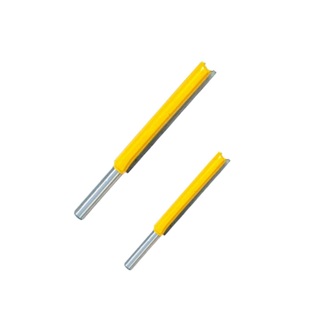 2Pcs 1/4" Shank Extra Long Flush Trim Router Bit Woodworking Cutter Tool