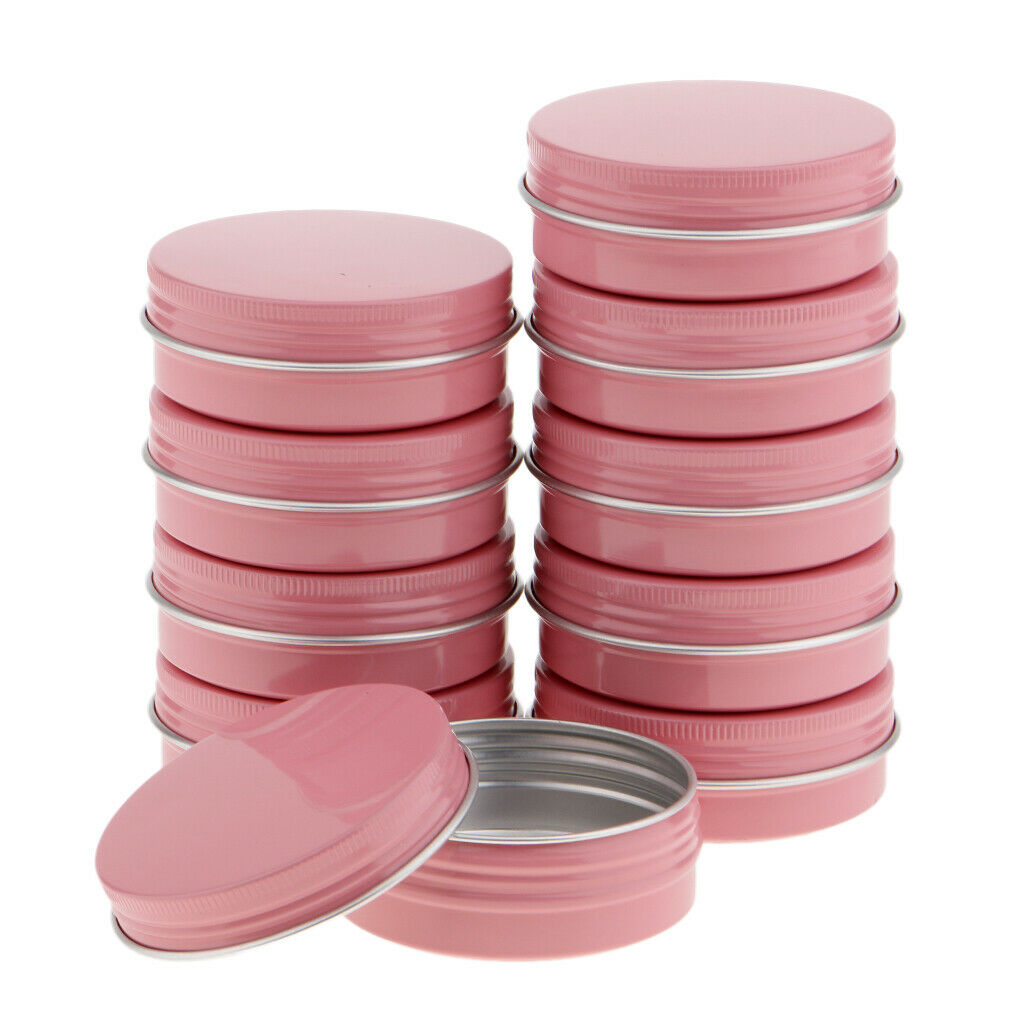 Portable 25Pcs/Set 100ml/60ml Cosmetic Aluminium Pot Jar Tin Lip Balm Oil Wax