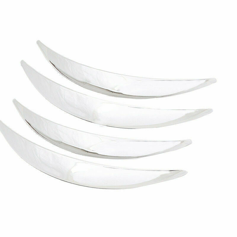 4PCS Chrome Car Wheel Eyebrow Arch Protectors Trim Lips Fender Flares Universal