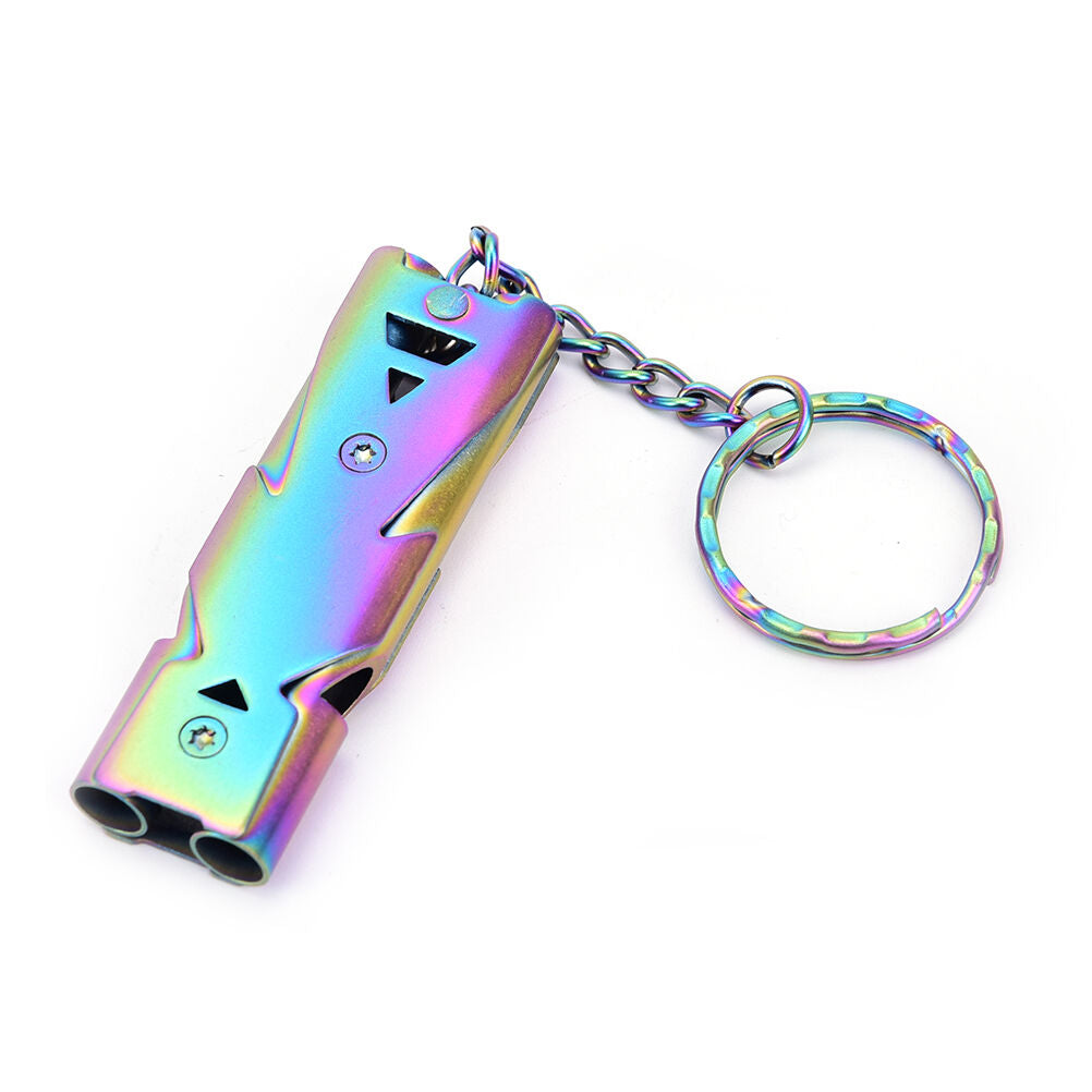 Stainless Whistle Double Tube Lifesaving Emergency SOS Outdoor Survival J.l8