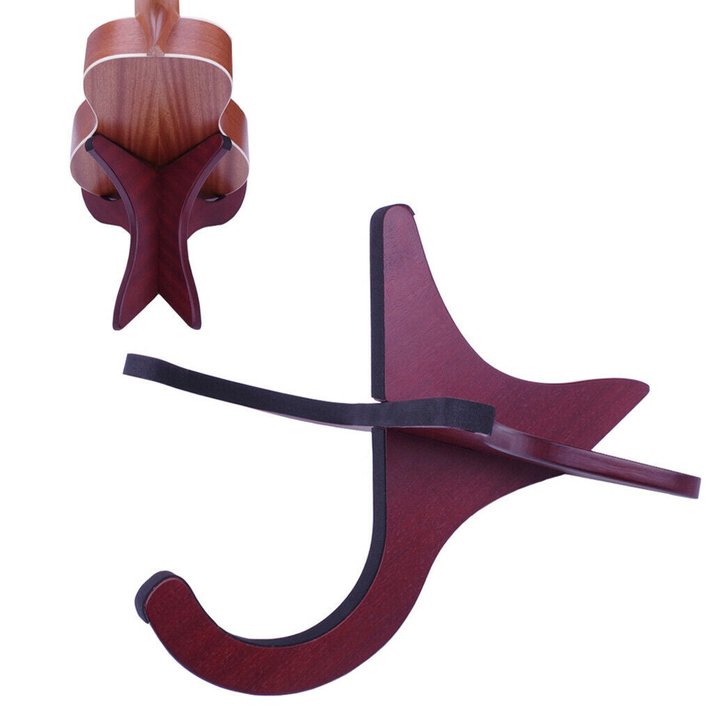 Foldable Wood Ukulele Violin Stand Support Holder Storage Display Parts