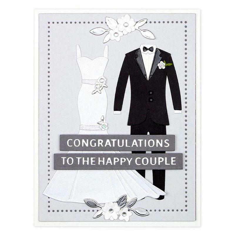 Diycraft Metal Paper Cutting Dies Cut Die Mold Bride And Groom Wedding Dress