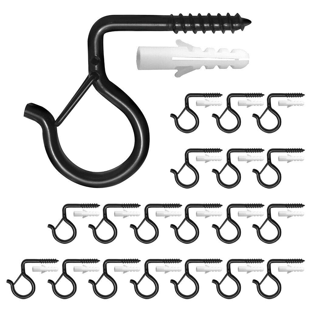 20 Pieces Q Hanger Hooks Plant Bracket for String Light Hooks Bird Feeders