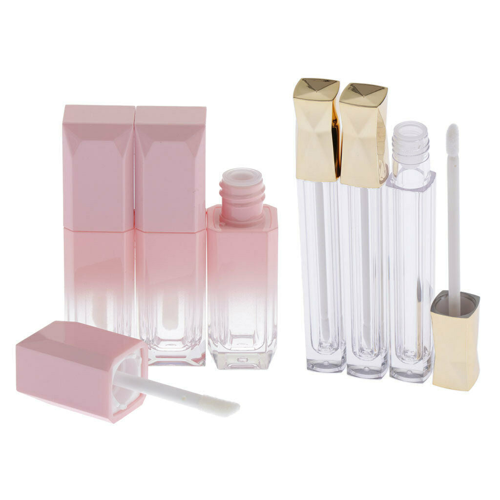6Pcs Lip Gloss Tube Small Lipstick Tube DIY Sample Cosmetic Container Vials