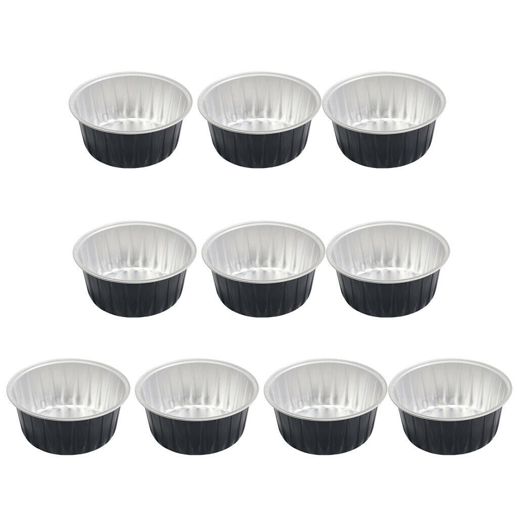 10Pieces Black Aluminum Foil Hair Removal Wax Bean Melting Small Bowl 30g