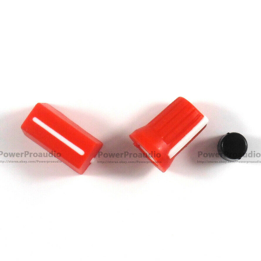 10CS Rotary Knob+10 PCS Fader Cap For Rane Mixer TTM 57 61 62 64 68 (Red)