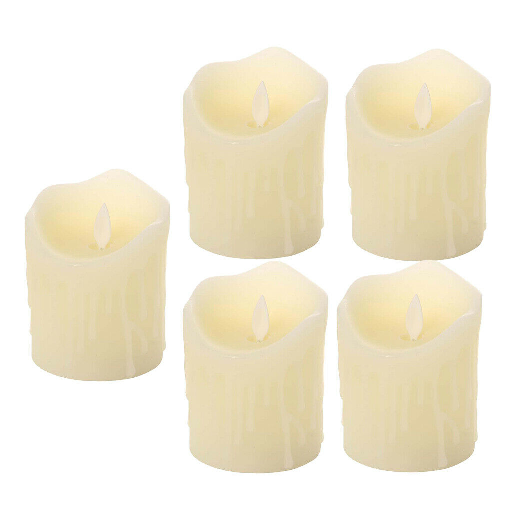 5pack Electric LED Tea Lights LED Electric Candle Swing for Dating Christmas