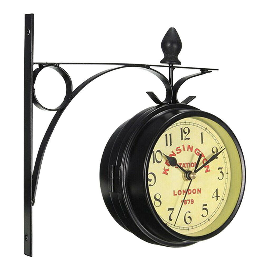 Modern Art Design Double Sided Wall Clock Station Clock Home Classic Art Decor