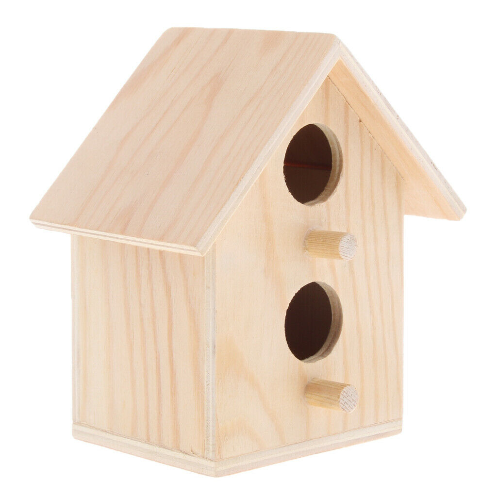 Bird Nest Box Bird House Budgie Wood Breeding Box Cabin for Lovebirds Parrotlets
