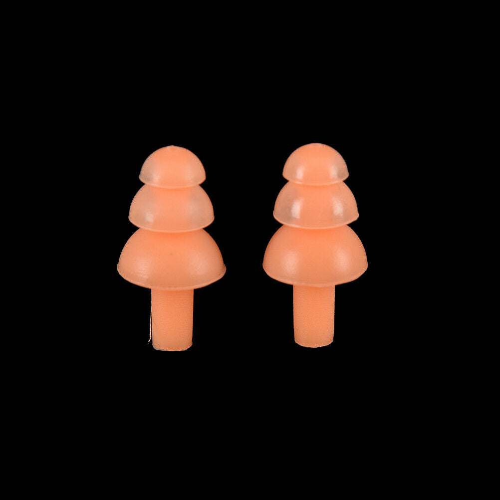Black Waterproof Soft Silicone Swimming Set Nose Clip + Ear Plug Kits Boxe.l8