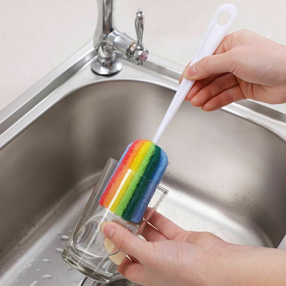 Tool Glass Household Washing Sponge Brush Bottle Brush Cleaner Scrubber