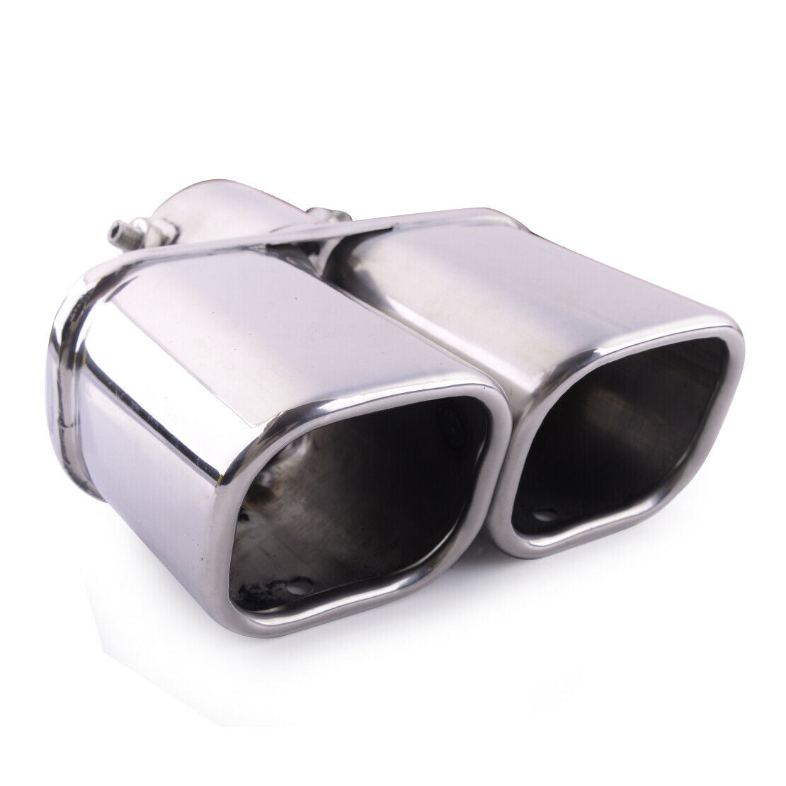 63 mm Stainless Steel Rear Dual Exhaust Pipe Tail Muffler Tip Throat Tailpipe