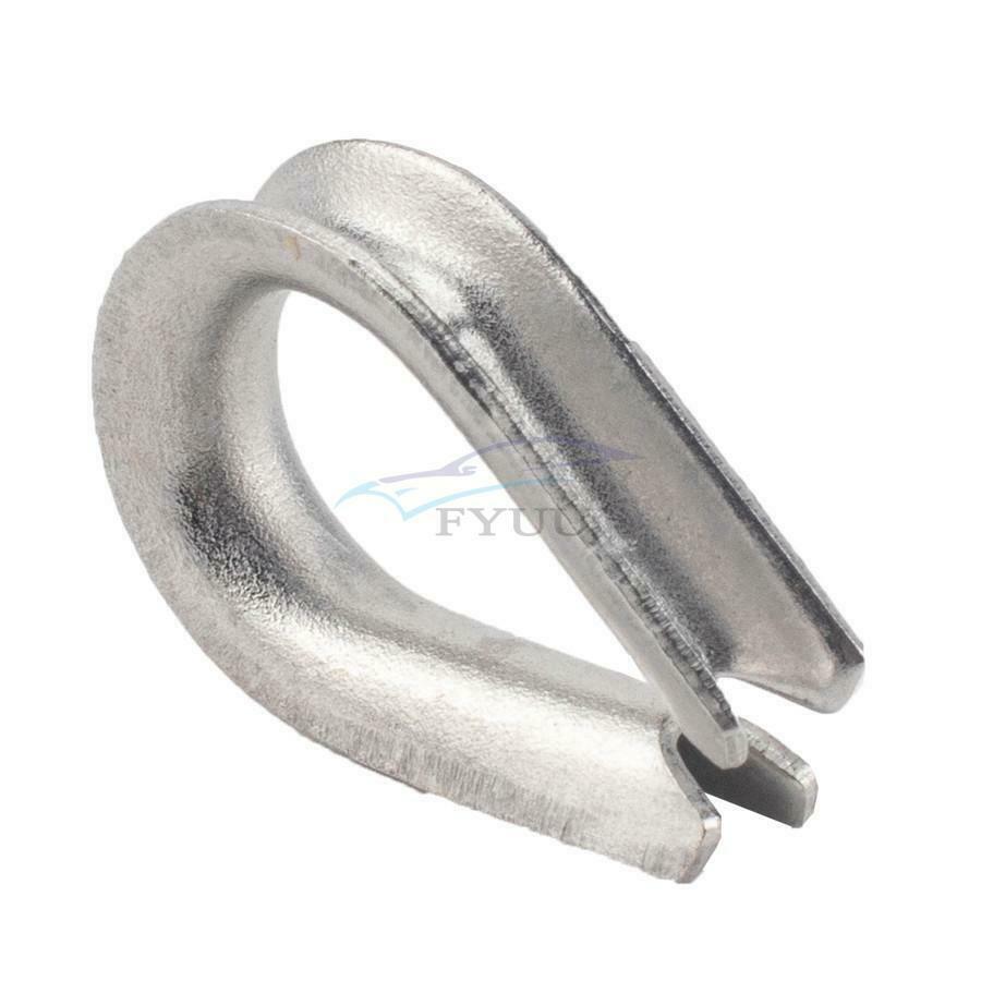 40PCS Universal 304 Stainless Steel Polished Wire Rope Cable Clamp Tool Kit