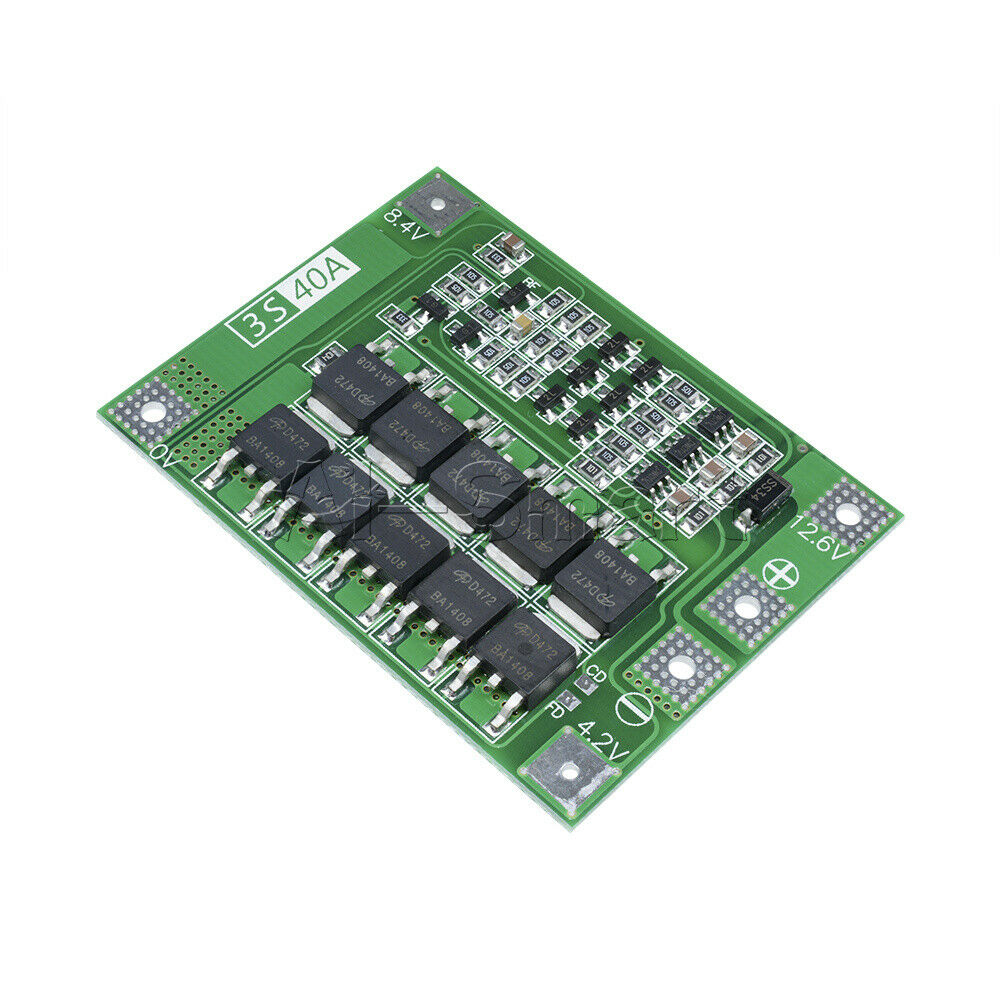 40A 12.6V 3S 18650 Li-ion Lithium Battery Charger Protection Board Enhanced Cell
