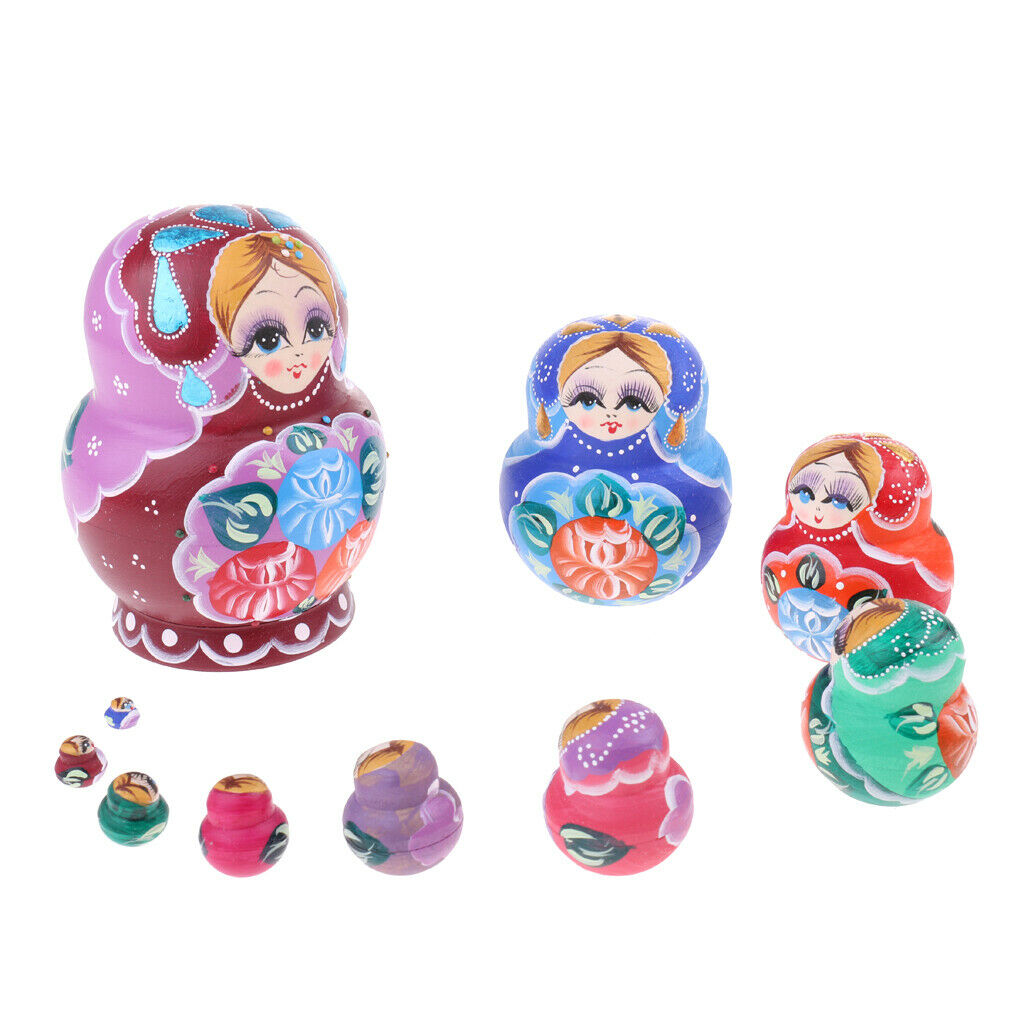 10 Pieces Flower Printed Babushka Russian