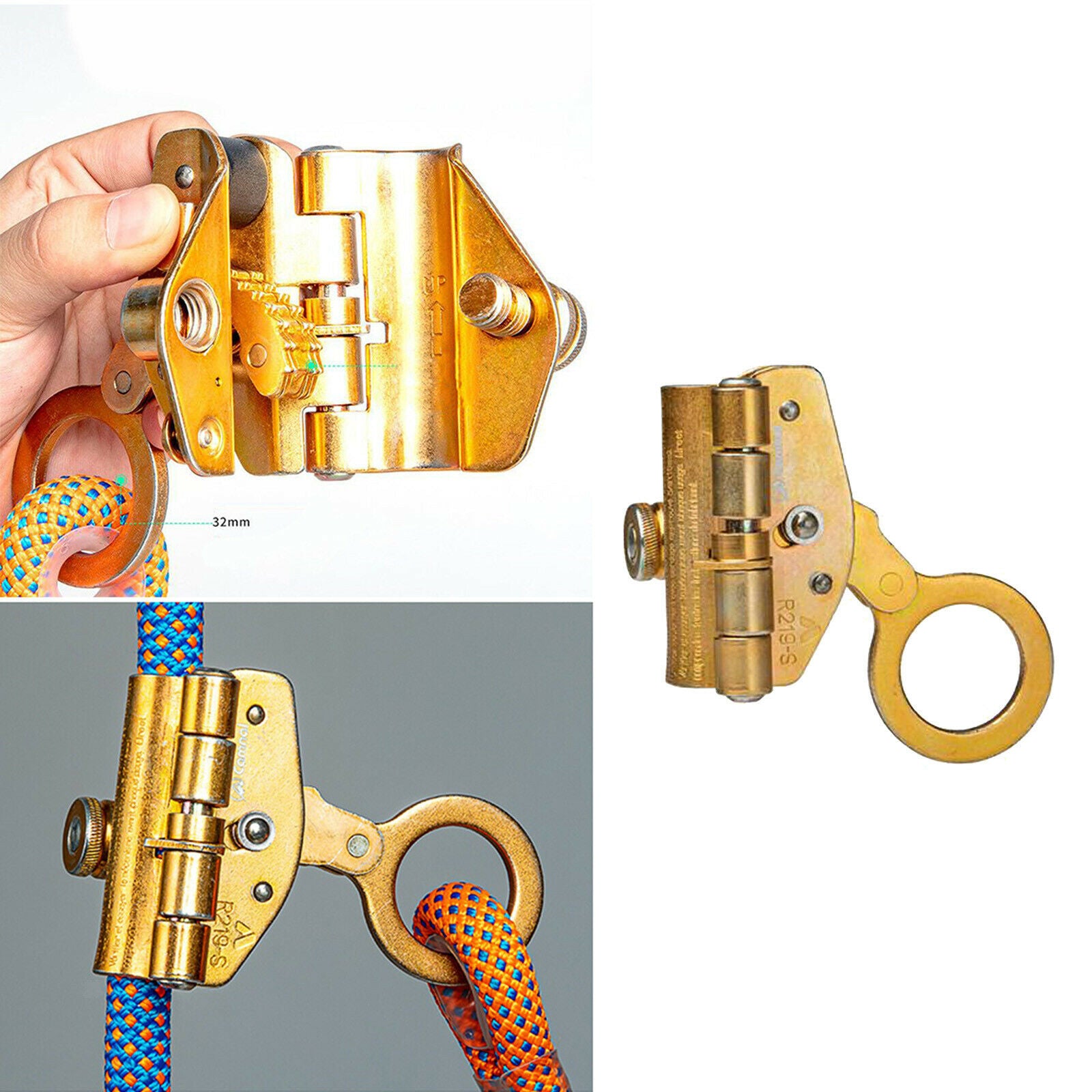 Rope Grab Outdoor 6KN Rope Protector Caving Rappelling Safety Gear Hardware