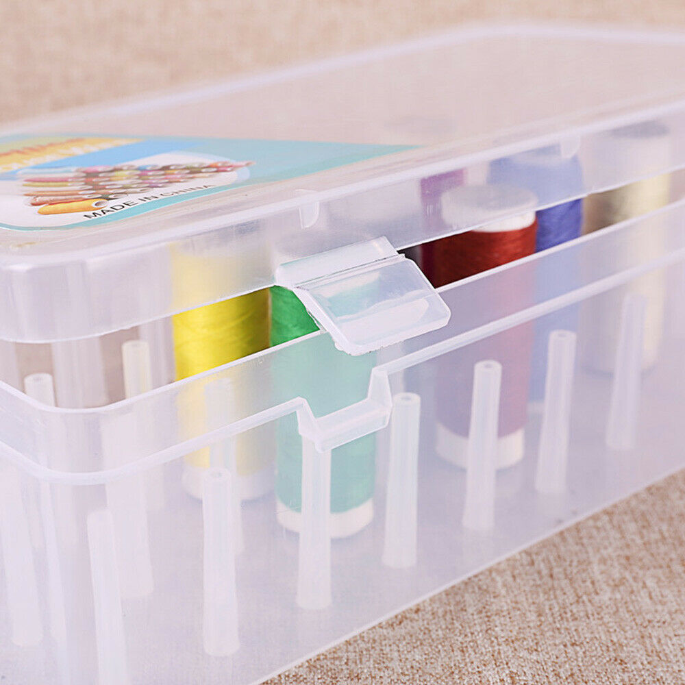 42 Spool Sewing Thread Storage Box Embroidery Bobbin Case Holder Organizer Acc