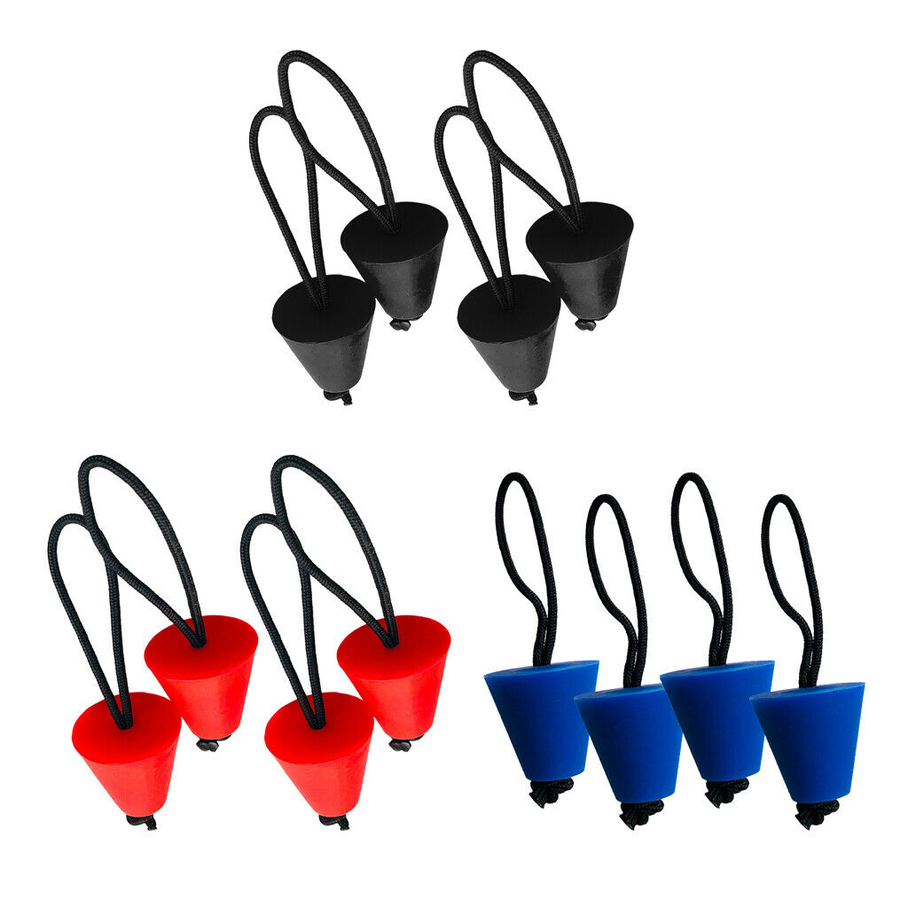 4Pcs Silicone Kayak Scupper Plug Drain Holes Plugs Kayak Stopper Bung Blue