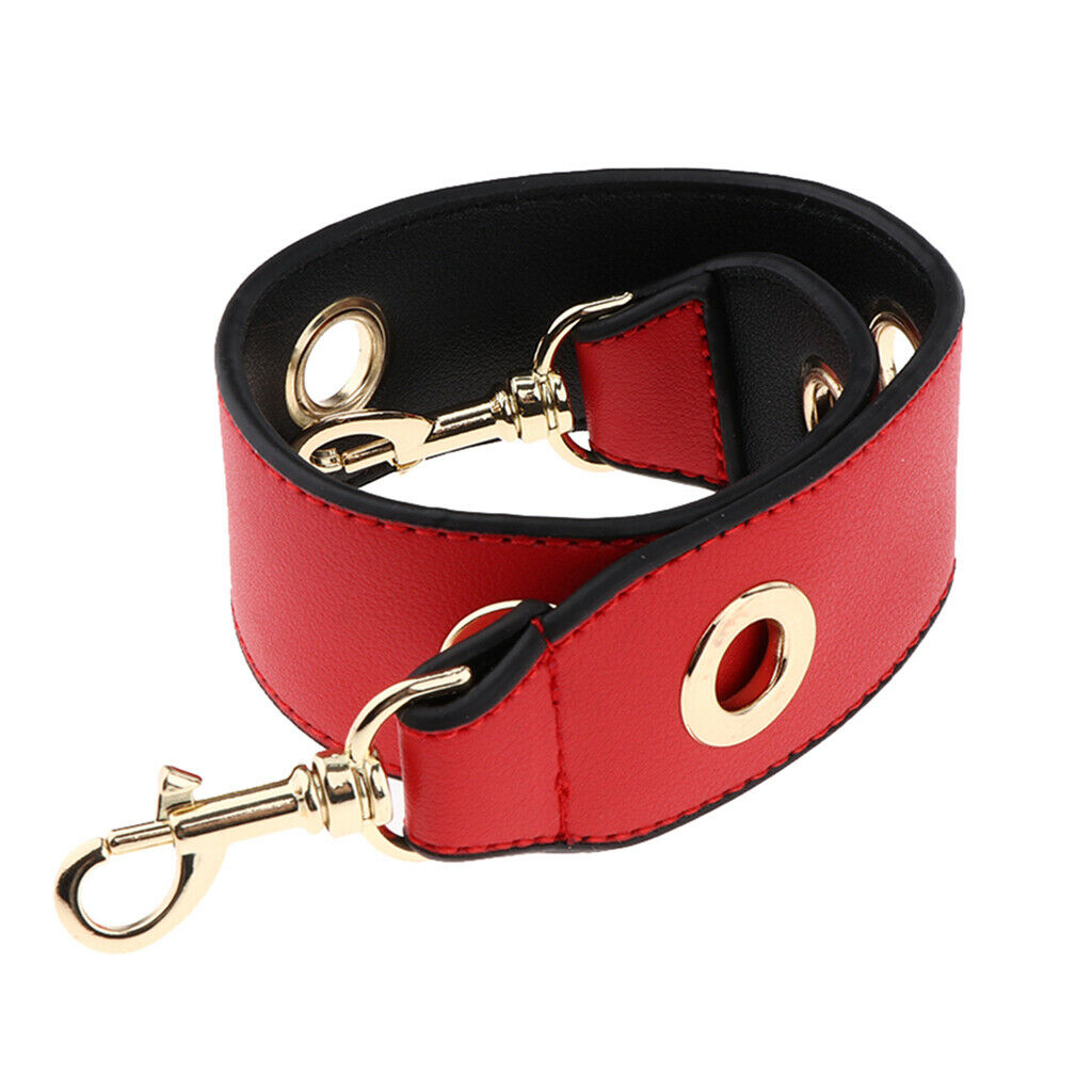 Women Leather Shoulder Bag Strap Replacement Removable Purse Strap  Red