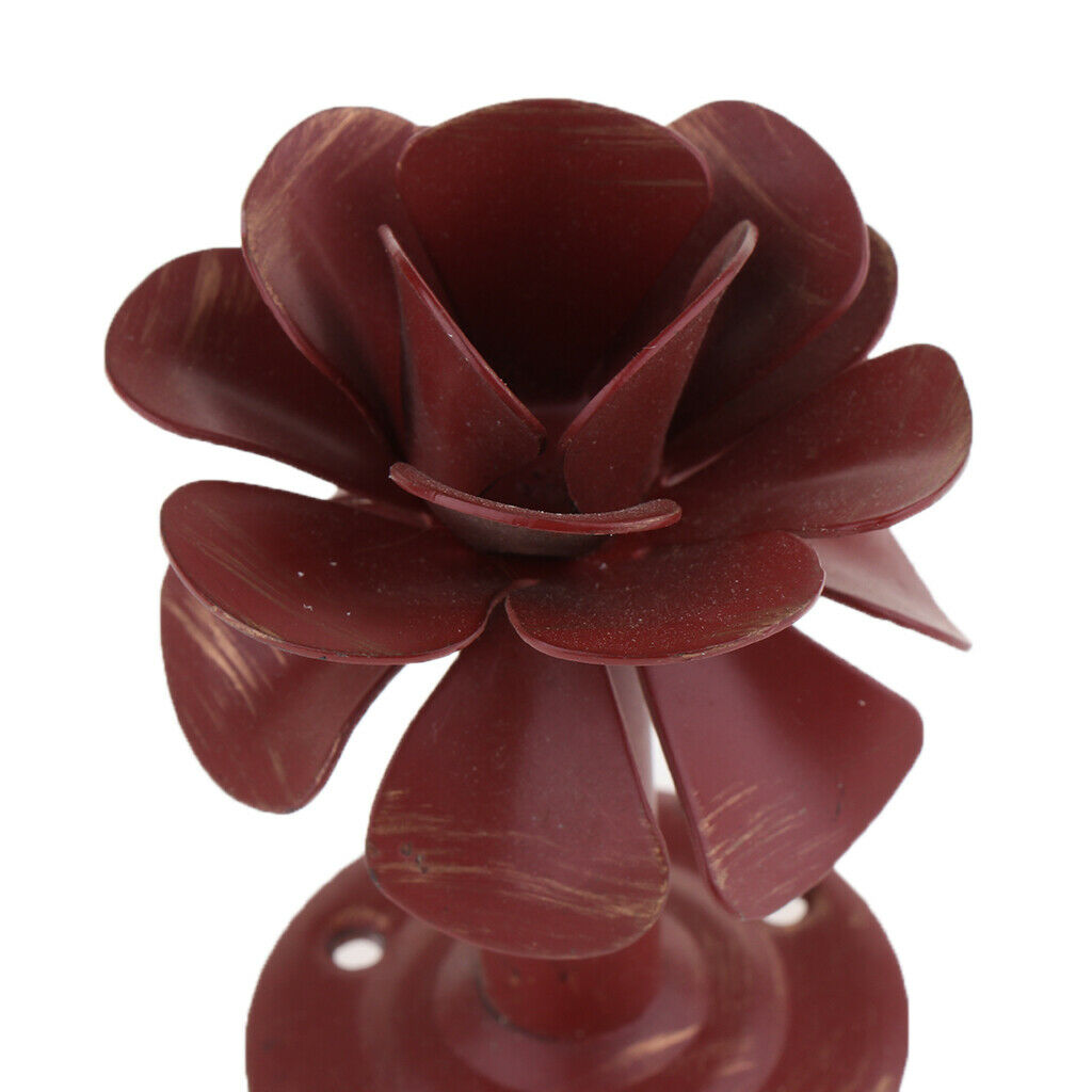 Rose Flower Curtain Holdbacks Metal Drapery Tieback Wall Hook Wine Red