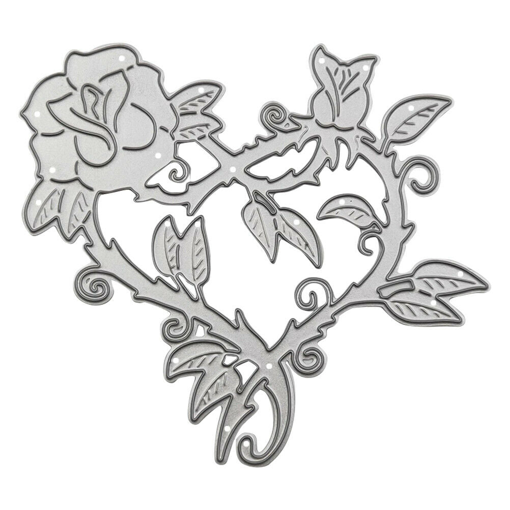 Heart Rose Metal Cutting Dies Embossing Stencils for Craft Card Album Decorative
