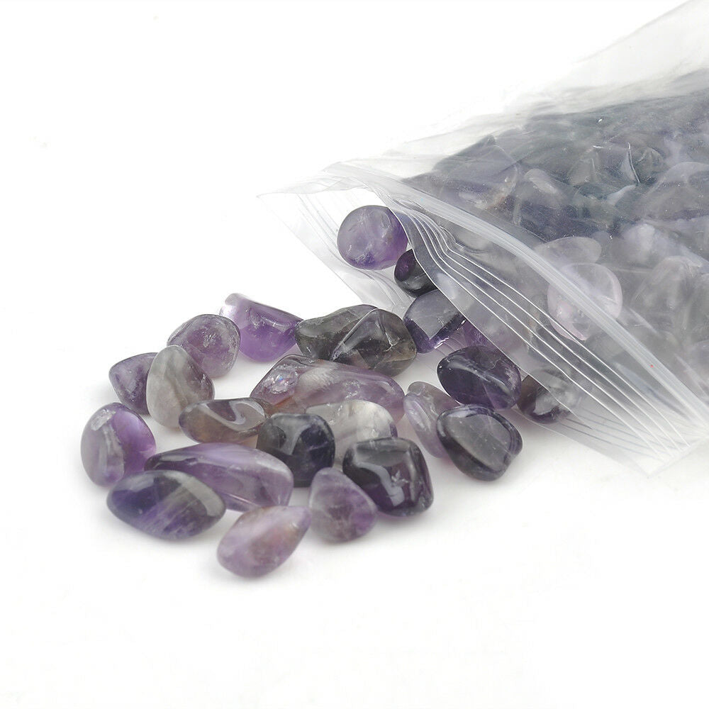 50g Natural Mini Amethyst Quartz Crystal Stone Rock Chips Lucky decoration