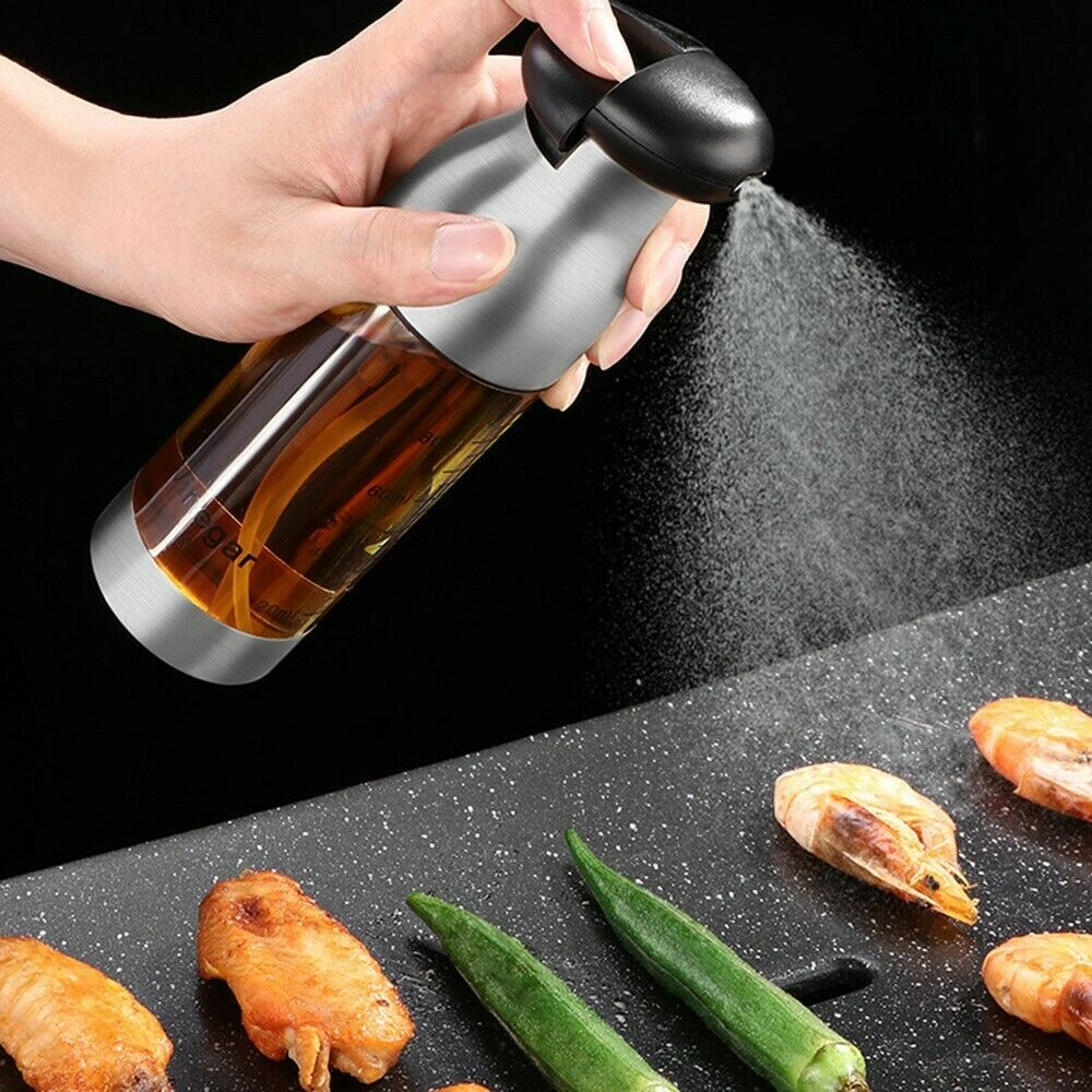 Cooking Oil Spray Bottle Stainless Steel Household Vinegar Soy Condiment Bottle