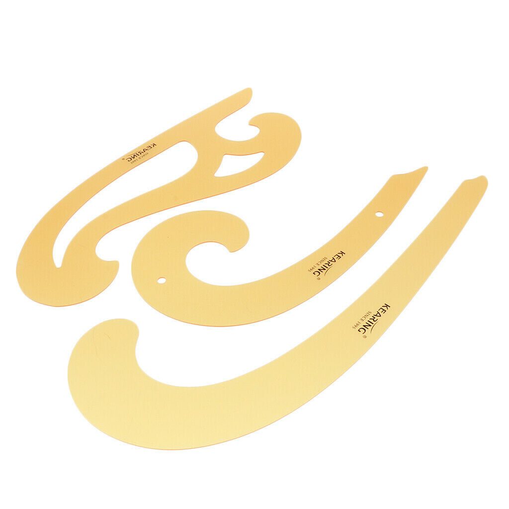 Prettyia 3pcs French Curve Ruler Metric Measure Sewing Dressmaking Design