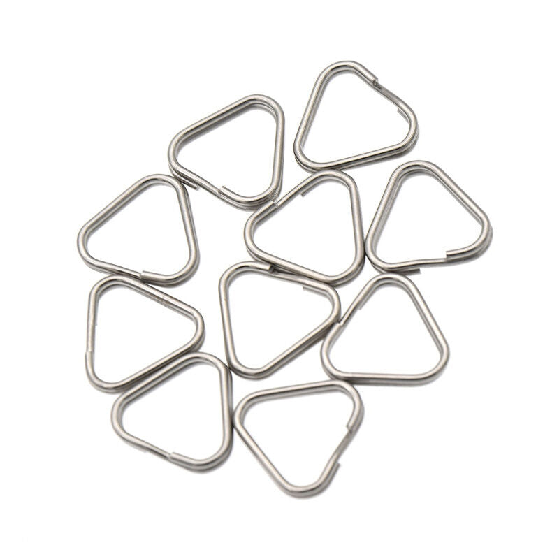 10 Pcs Triangle Rings Keychain Camera Clasps Bag Strap Accessory Replacement New