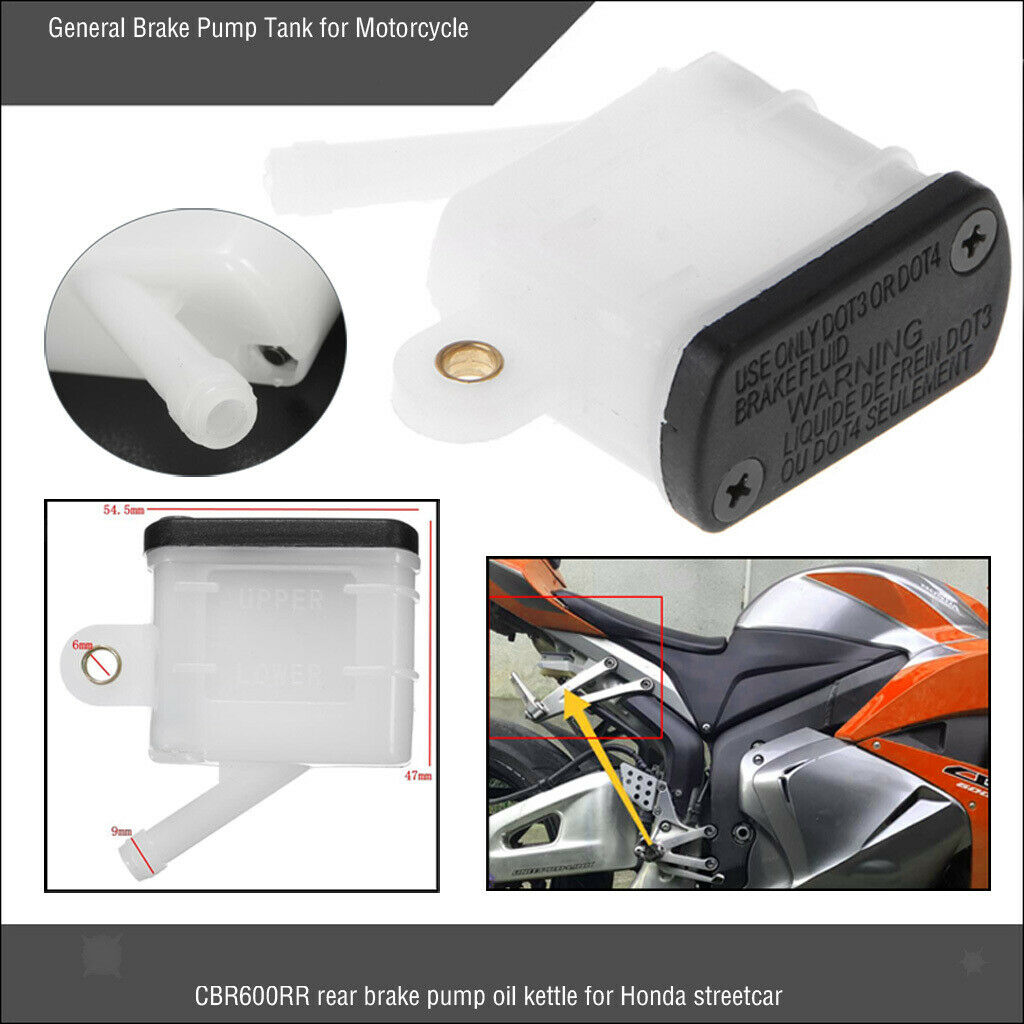 Motorcycle Rear Brake Master Cylinder Tank Oil Cup Fluid Bottle Reservoir Tool