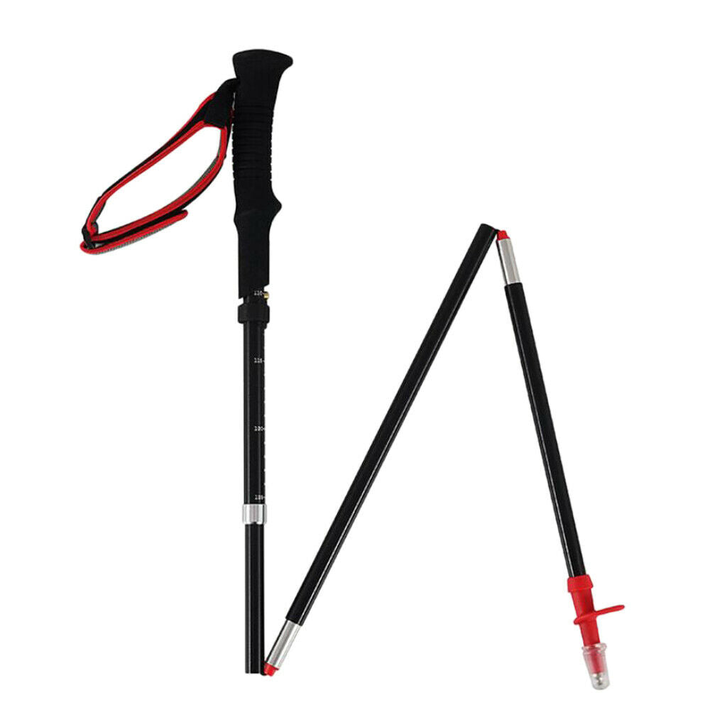 Aluminum Alloy Hiking Walking Stick Trekking Pole & Tungsten Steel Tip