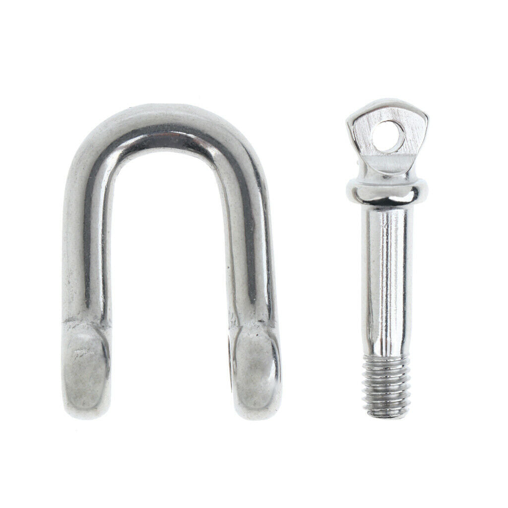 Set of 3 Stainless Steel D-Shackle Chain Shackle Rigging Fastener