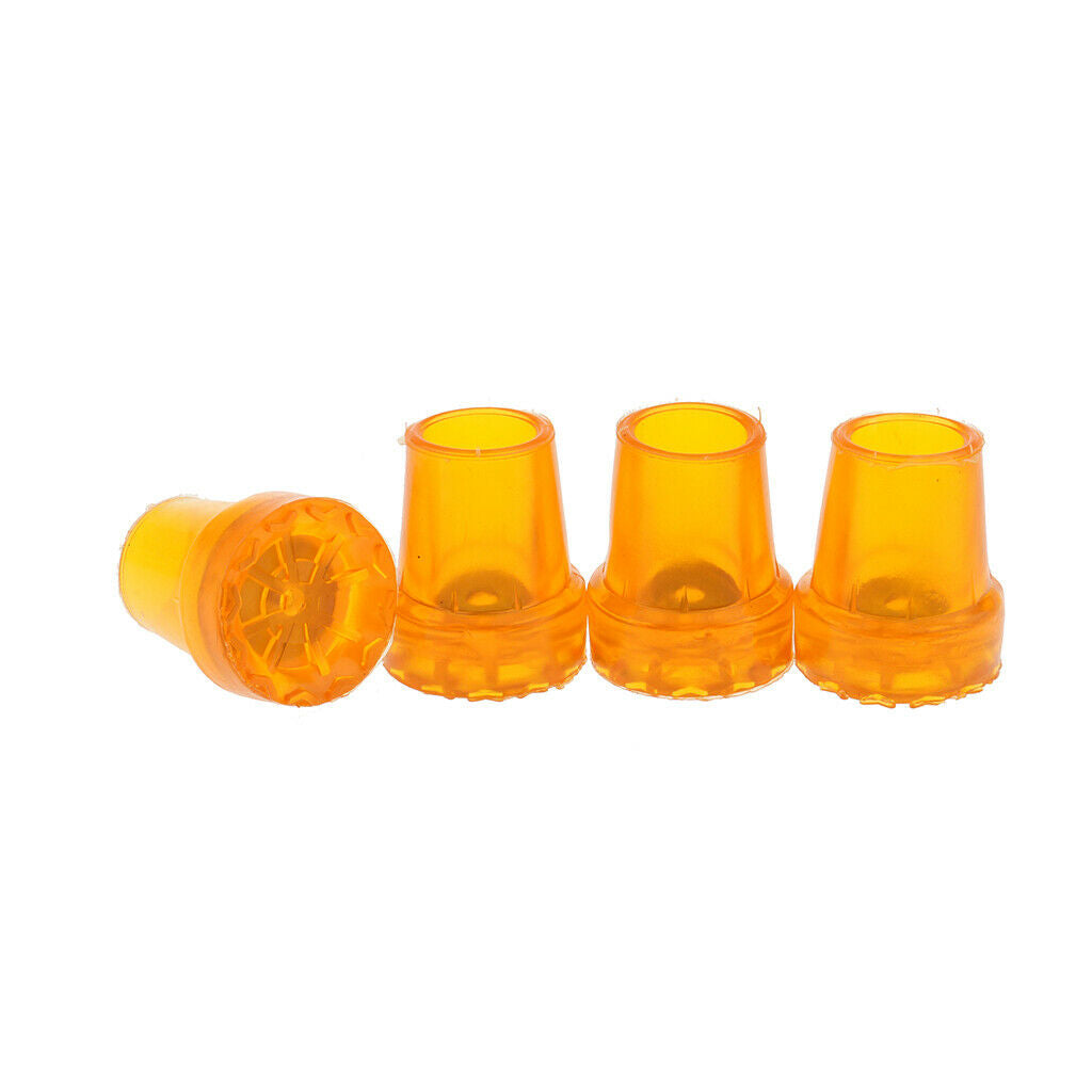 4pcs Trekking Pole Caps Walking Stick Ferrules Non-slip Foot Cover - Replacement