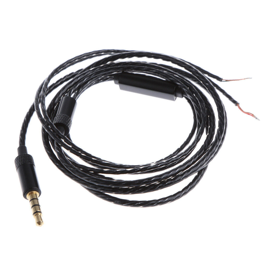 3.5mm DIY Earphone Audio Cable with Mic Headphone Repair Wire For Cell Phone