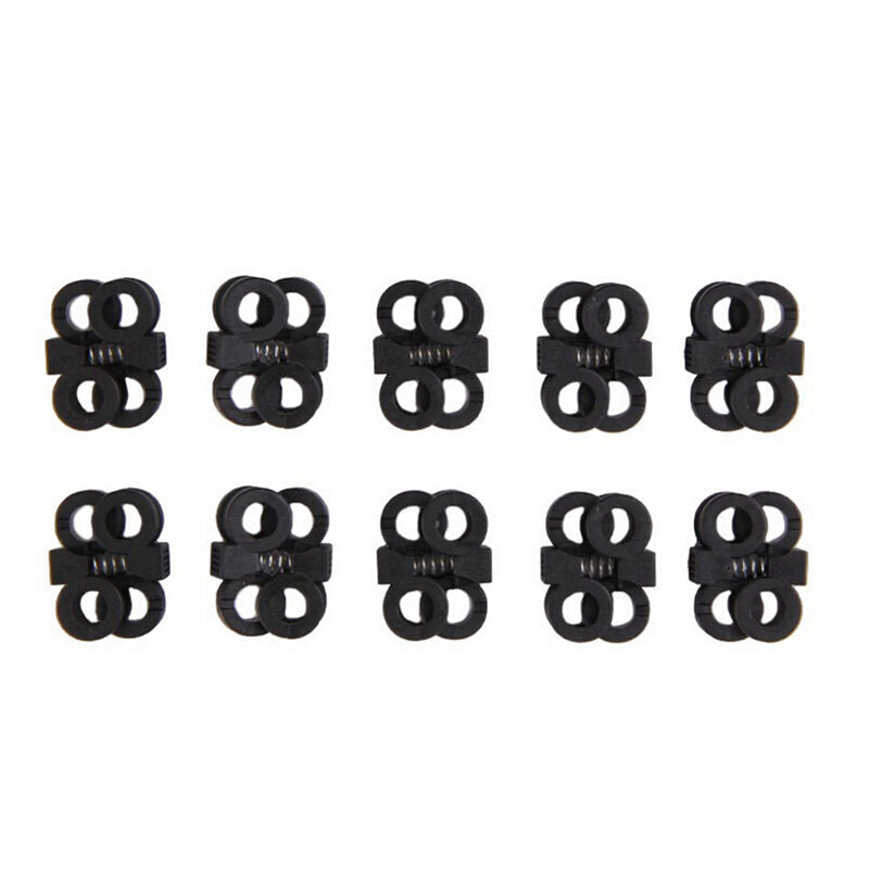 10X Clip Clamp Cord Lock EDC Cross Outdoor Shoelace Buckle Stopper Rope B.l8