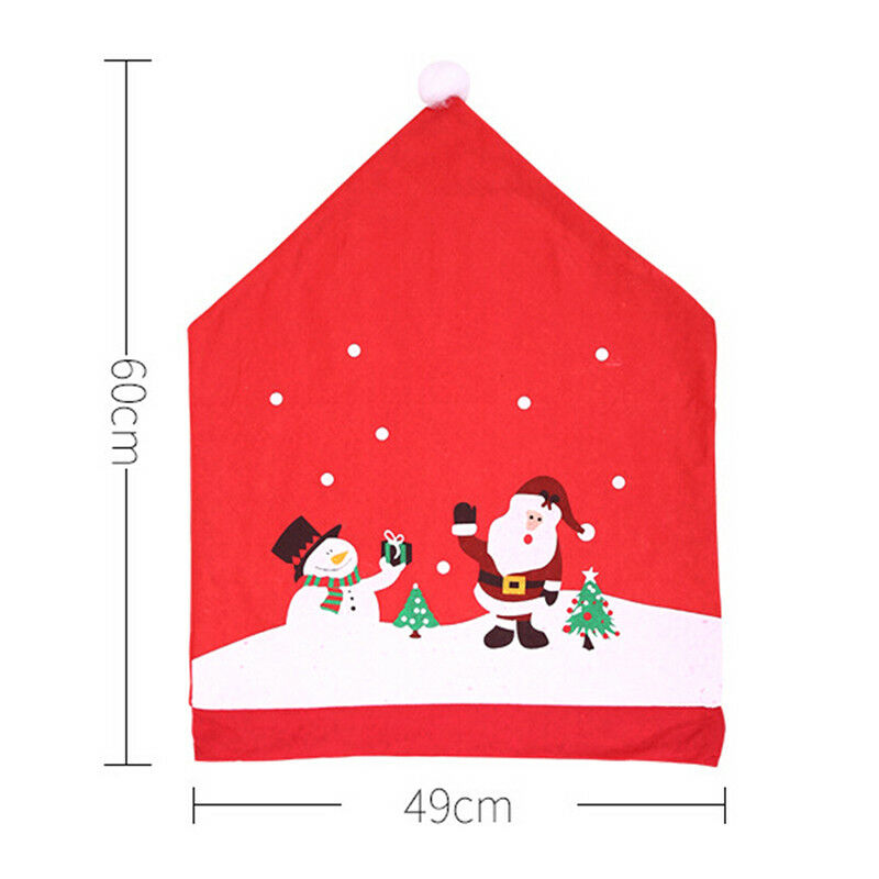 Christmas decors chair covers dining seat santa claus home party decor cl.l8