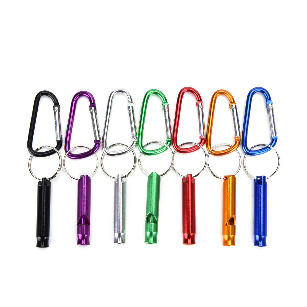 Outdoor Aluminum Alloy Emergency Survival Whistle Keychain Camping Hiking .l8