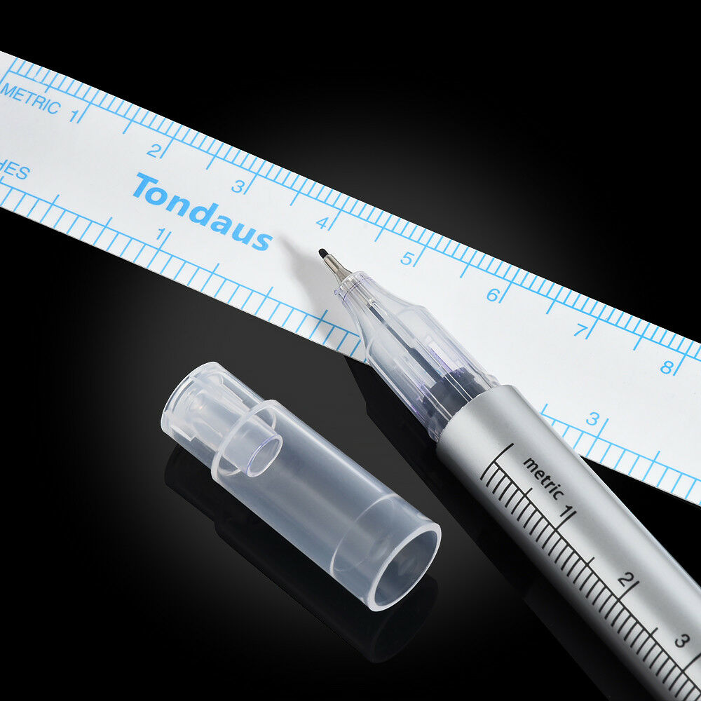 Surgical Skin Marker Pen Ruler Tool Tattoo Piercing Permanent Eyebrow Measure /